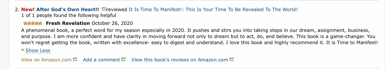 It Is Time To Manifest Book